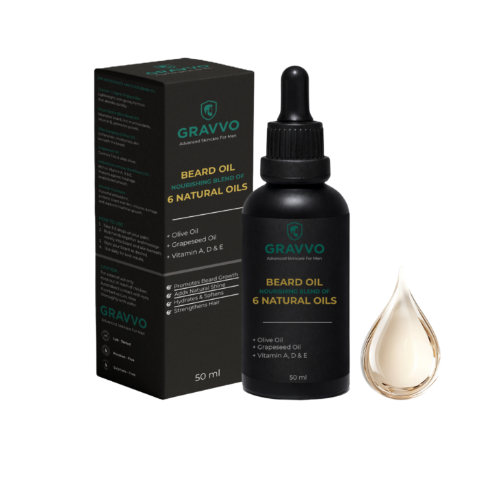 Beard oil With Drop Transparent